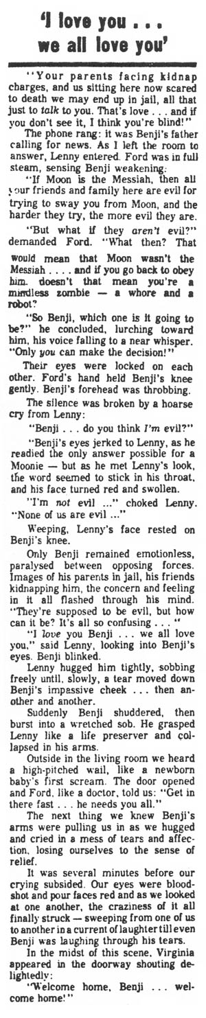 Montreal Star January 6, 1978 Satans servant cures Moonie